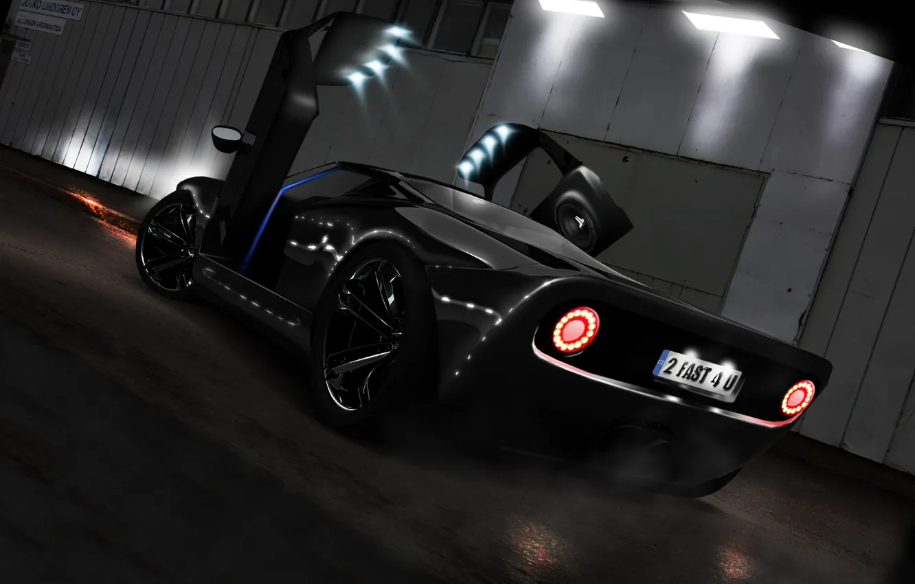 Photo wallpaper light, Ford, the door, Lambo