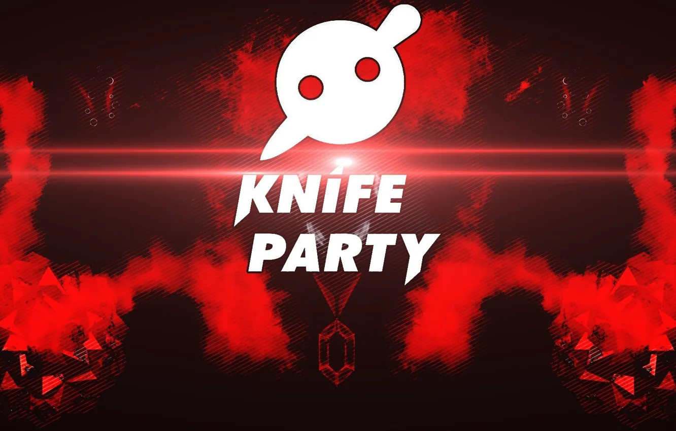 Photo wallpaper red, music, background, logo, Knife Party, Big Beat, Rob Swire, EarStorm