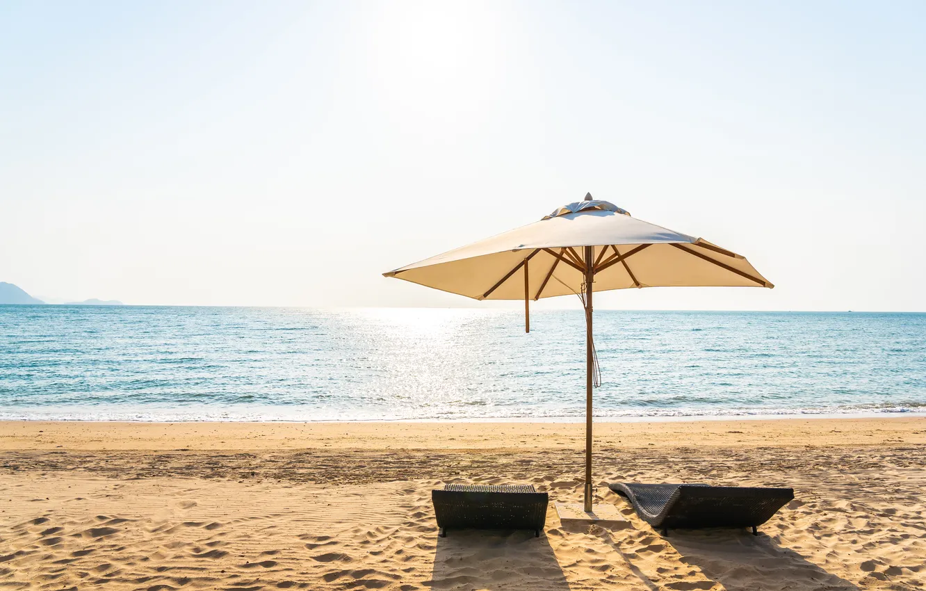 Photo wallpaper sand, sea, beach, summer, vacation, summer, beach, sea