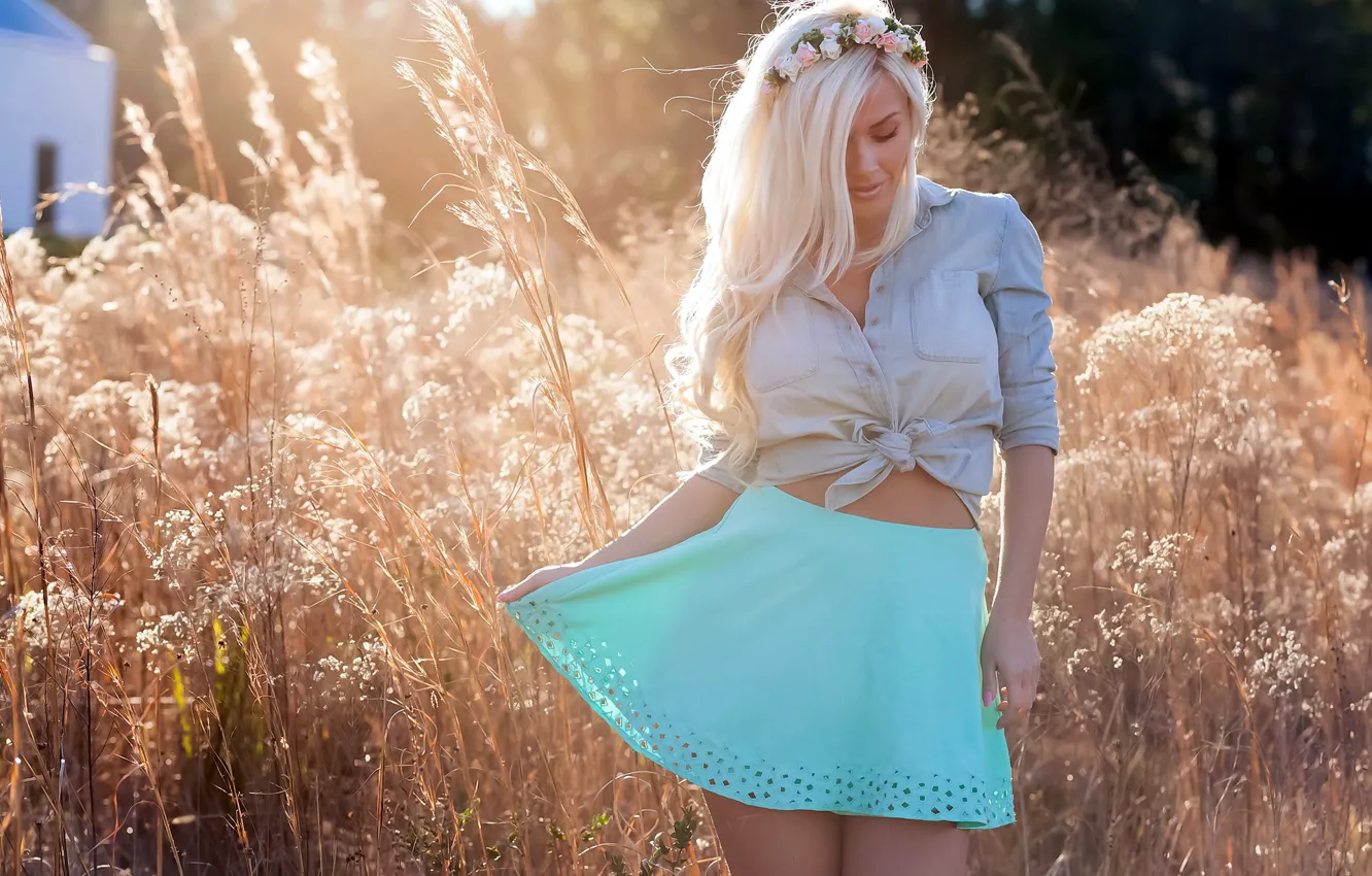 Photo wallpaper girl, light, pose, Aida Ridic