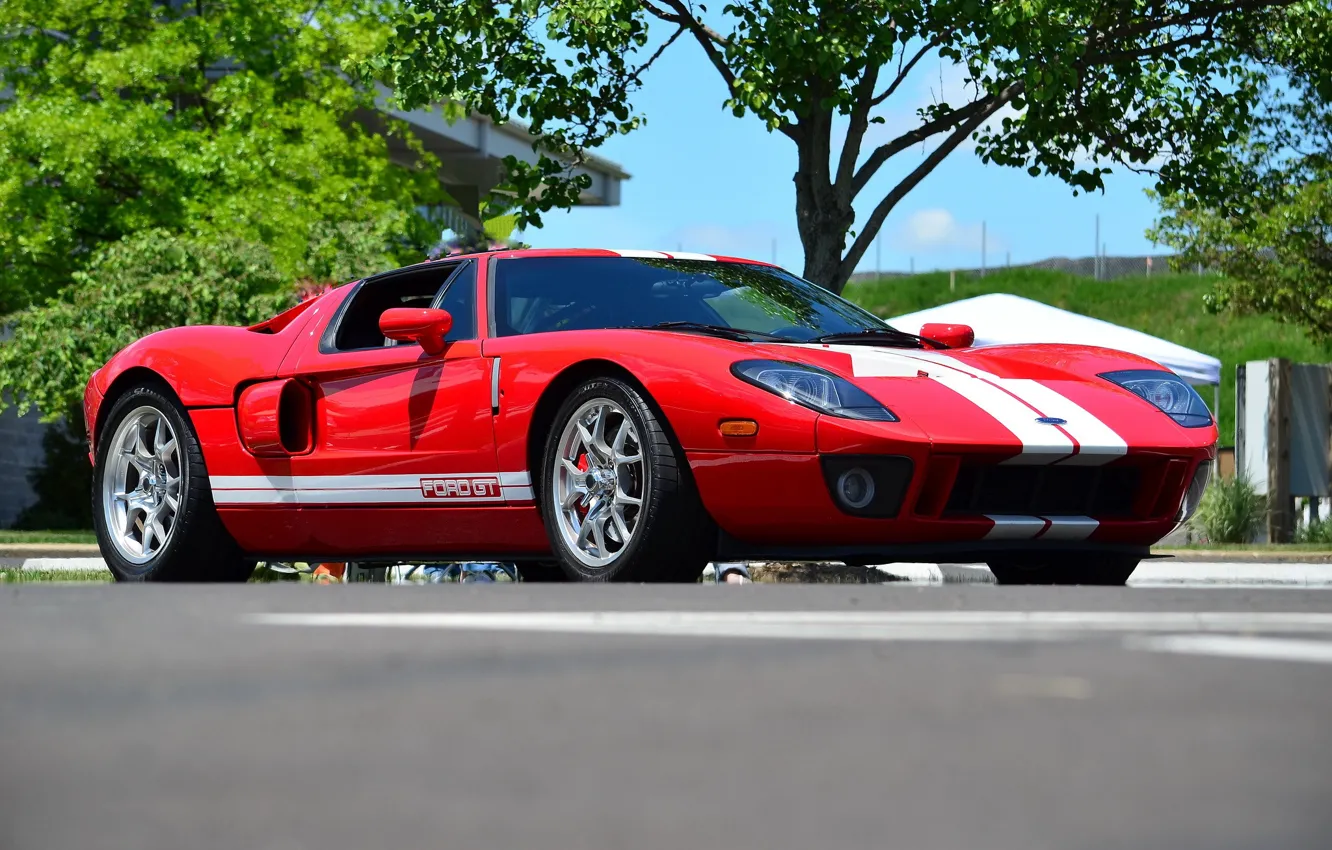 Photo wallpaper red, ford, gt