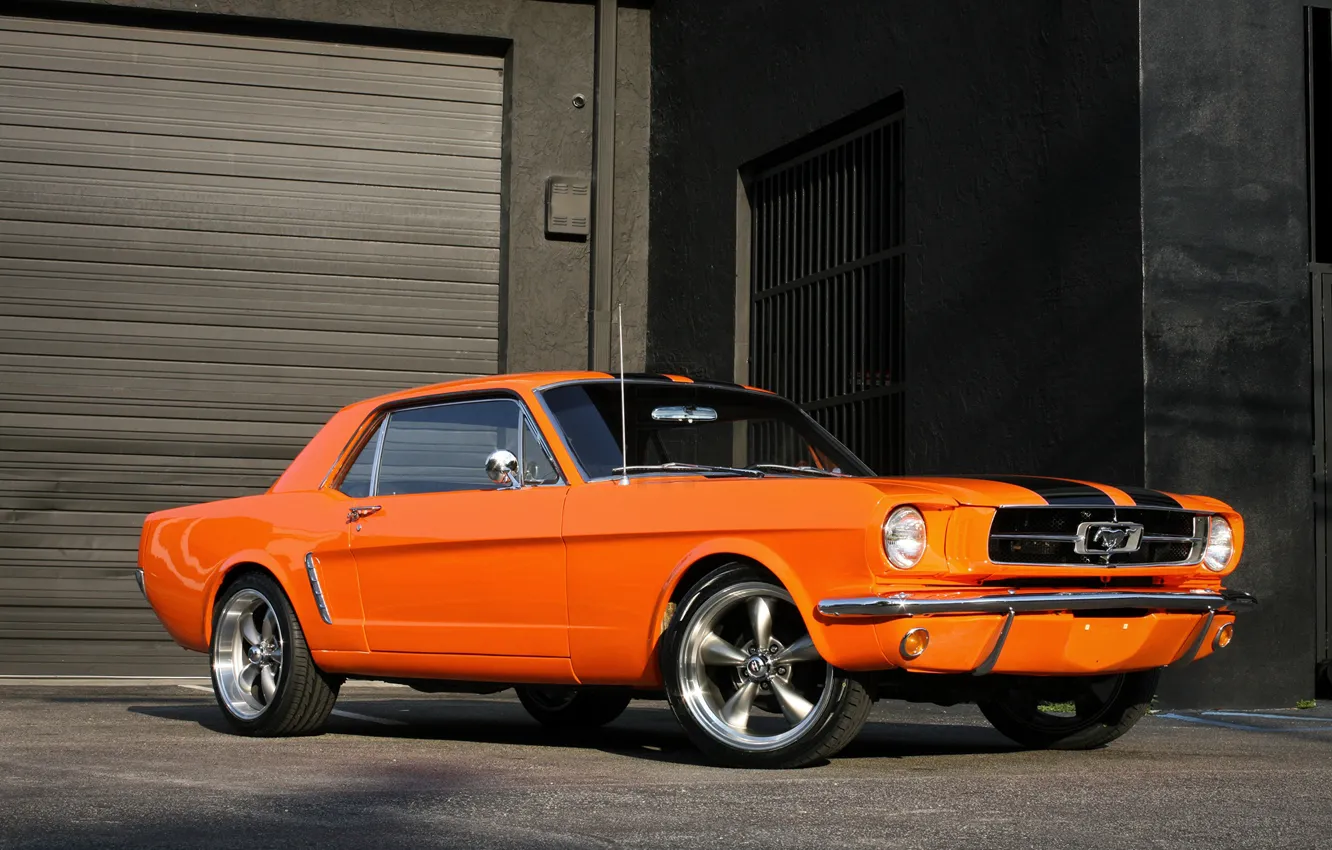 Photo wallpaper Mustang, Ford, Orange, 1965