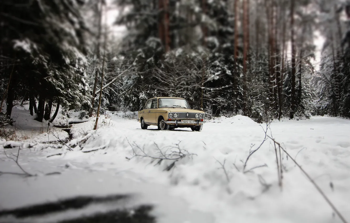 Photo wallpaper USSR, Lada, Winter, VAZ 2103