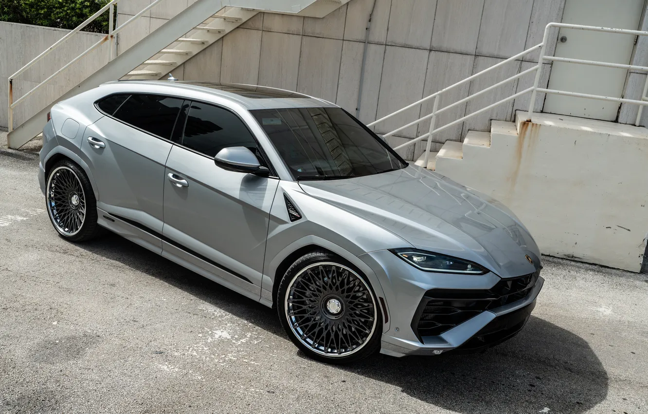 Photo wallpaper Lamborghini, Side, Urus, Silver, Urus SE