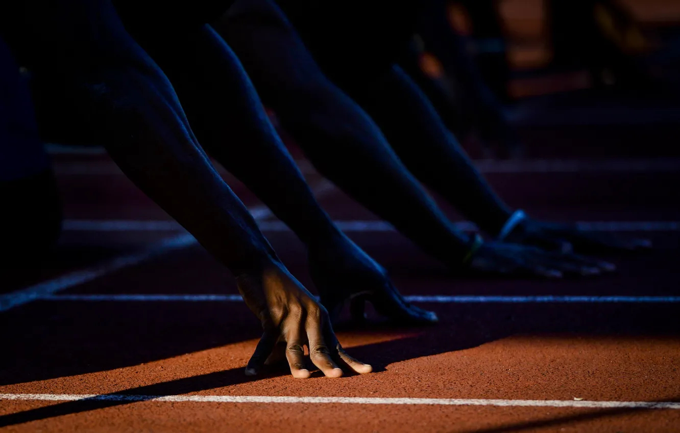 Photo wallpaper sport, running, start