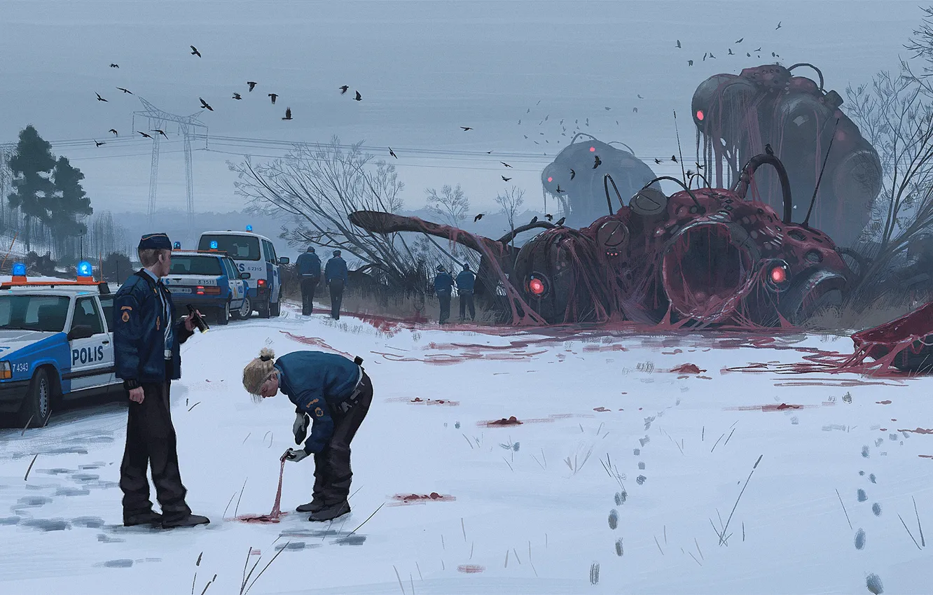 Photo wallpaper police, being, investigation, bio hatched