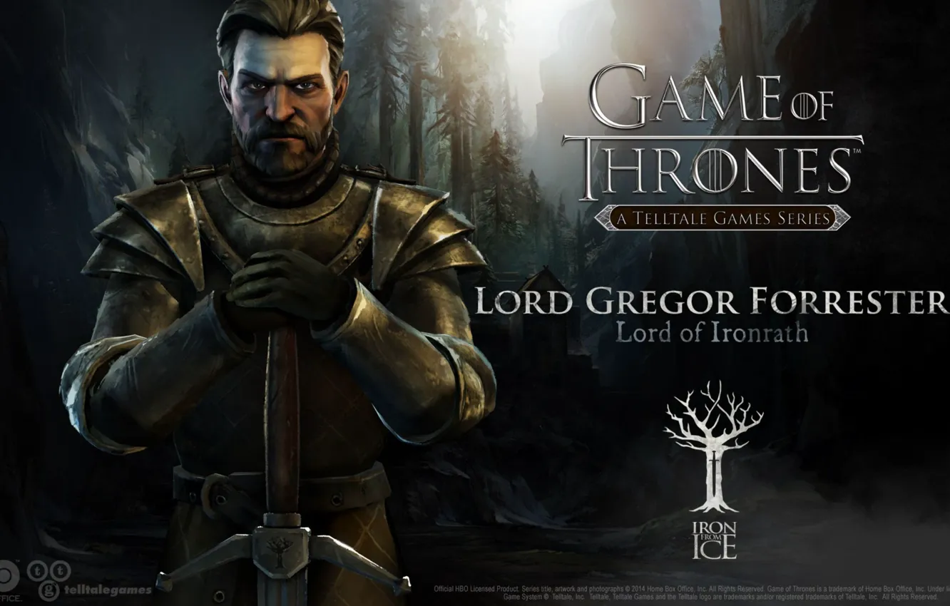 Photo wallpaper Game of Thrones, Game of thrones, Telltale Games, Lord Gregor Forrester