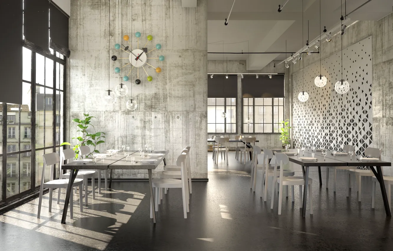 Photo wallpaper design, style, interior, restaurant