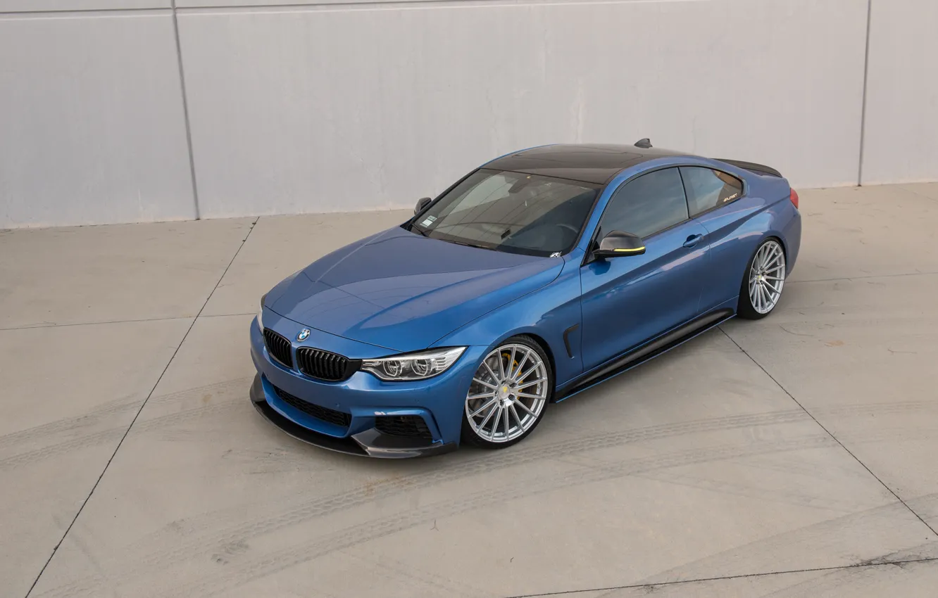 Photo wallpaper BMW, Blue, F32, 435i