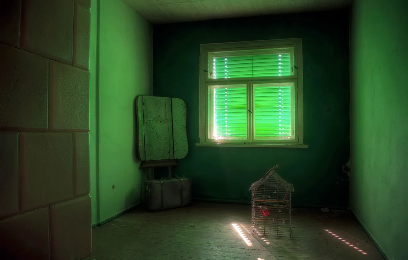 Photo wallpaper room, cell, suitcase