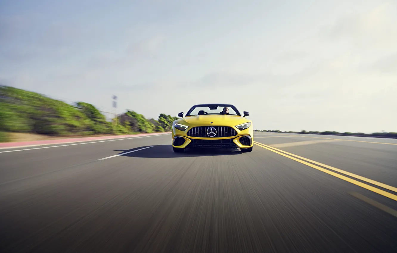 Photo wallpaper Mercedes-Benz, Mercedes, speed, Mercedes-AMG, Mercedes-AMG SL 63