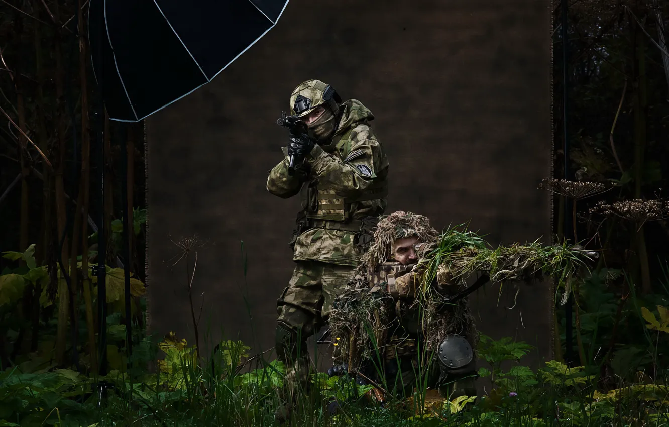 Photo wallpaper weapons, background, soldiers