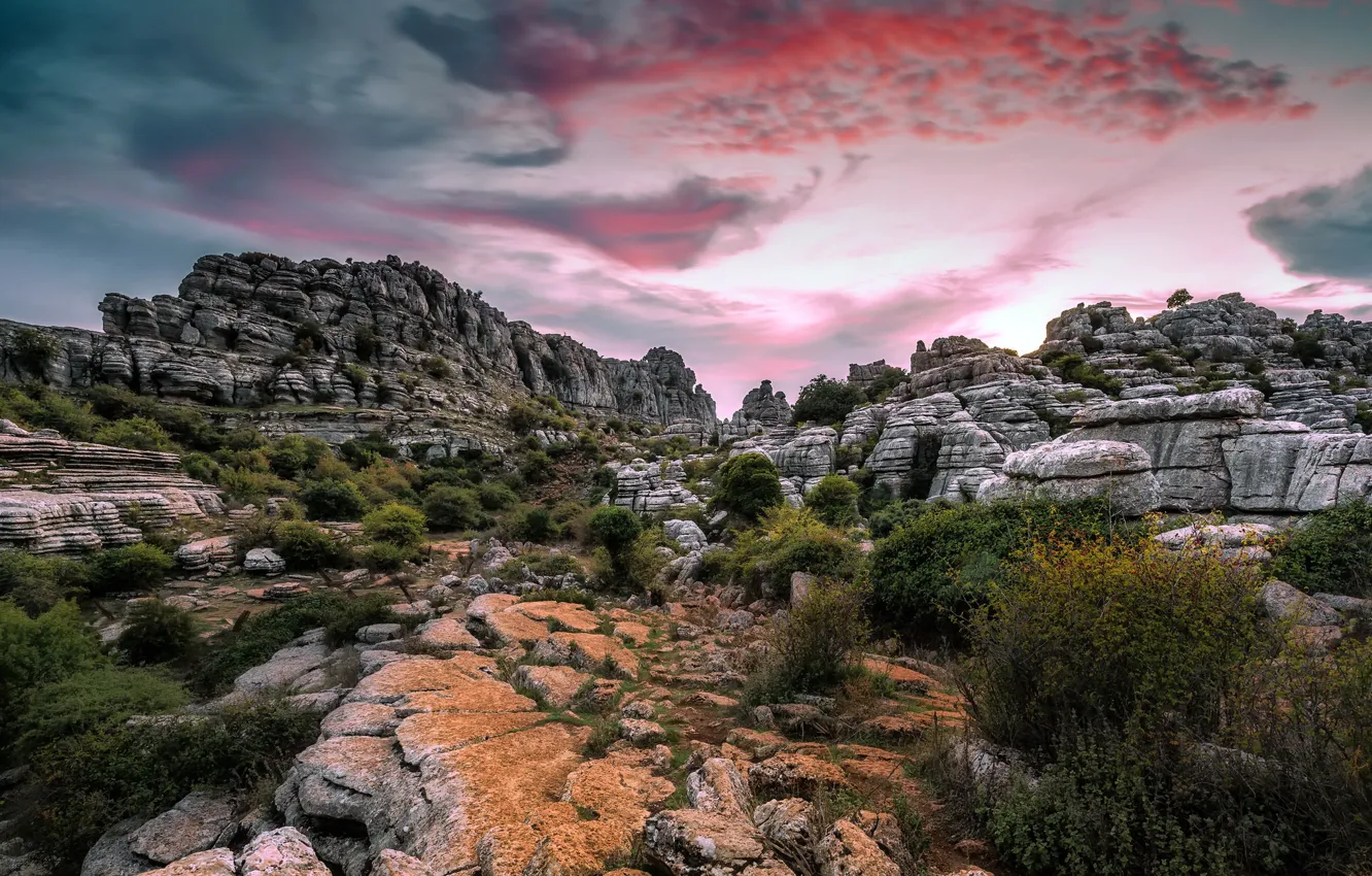 Photo wallpaper mountains, nature, Antequera, Málaga