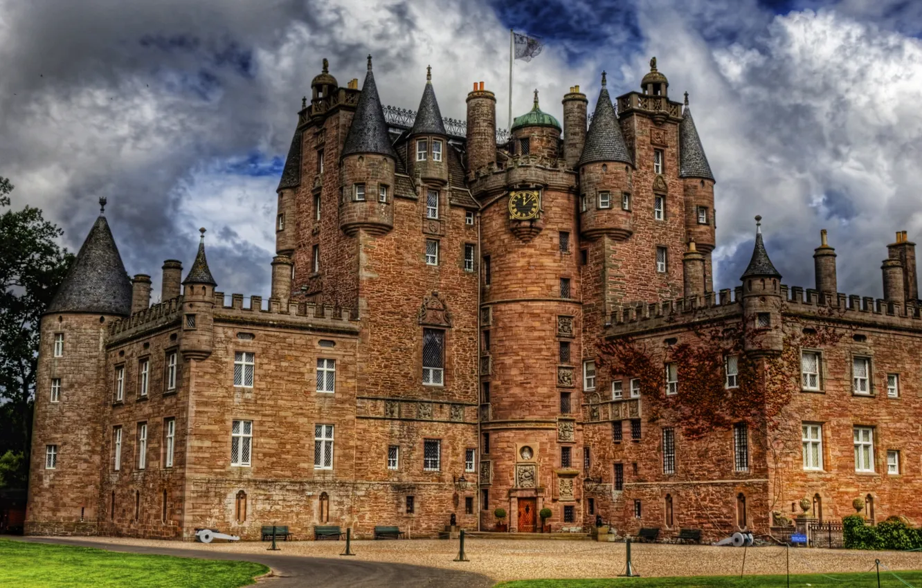 Photo wallpaper Europe, Scotland, castle of Glamis