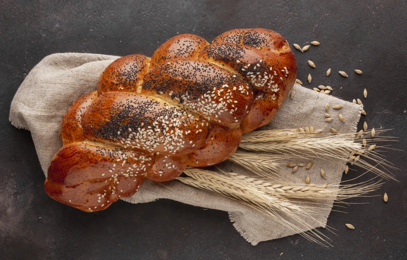 Photo wallpaper wheat, pastry, cloth, baked