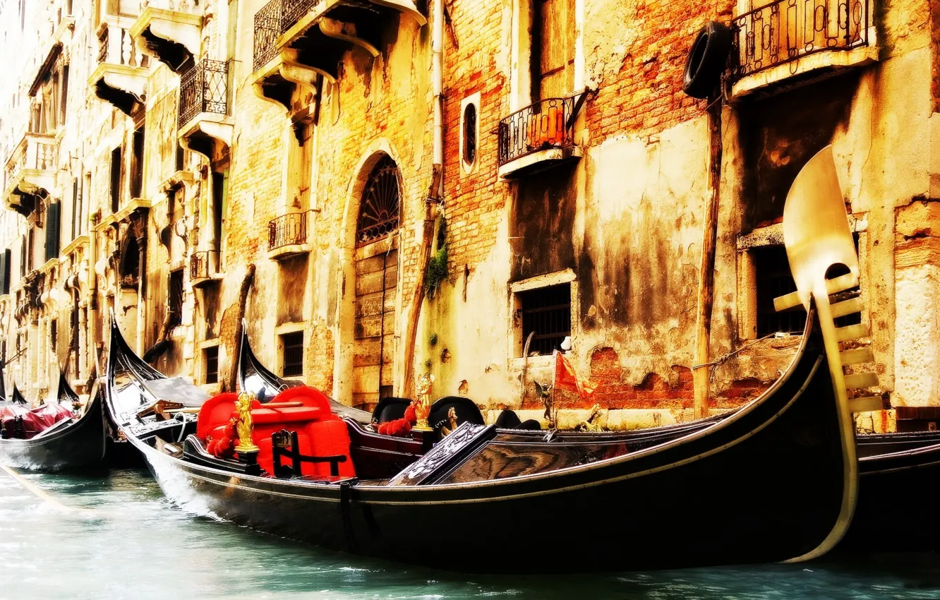 Photo wallpaper Venice, Gondola, Dream