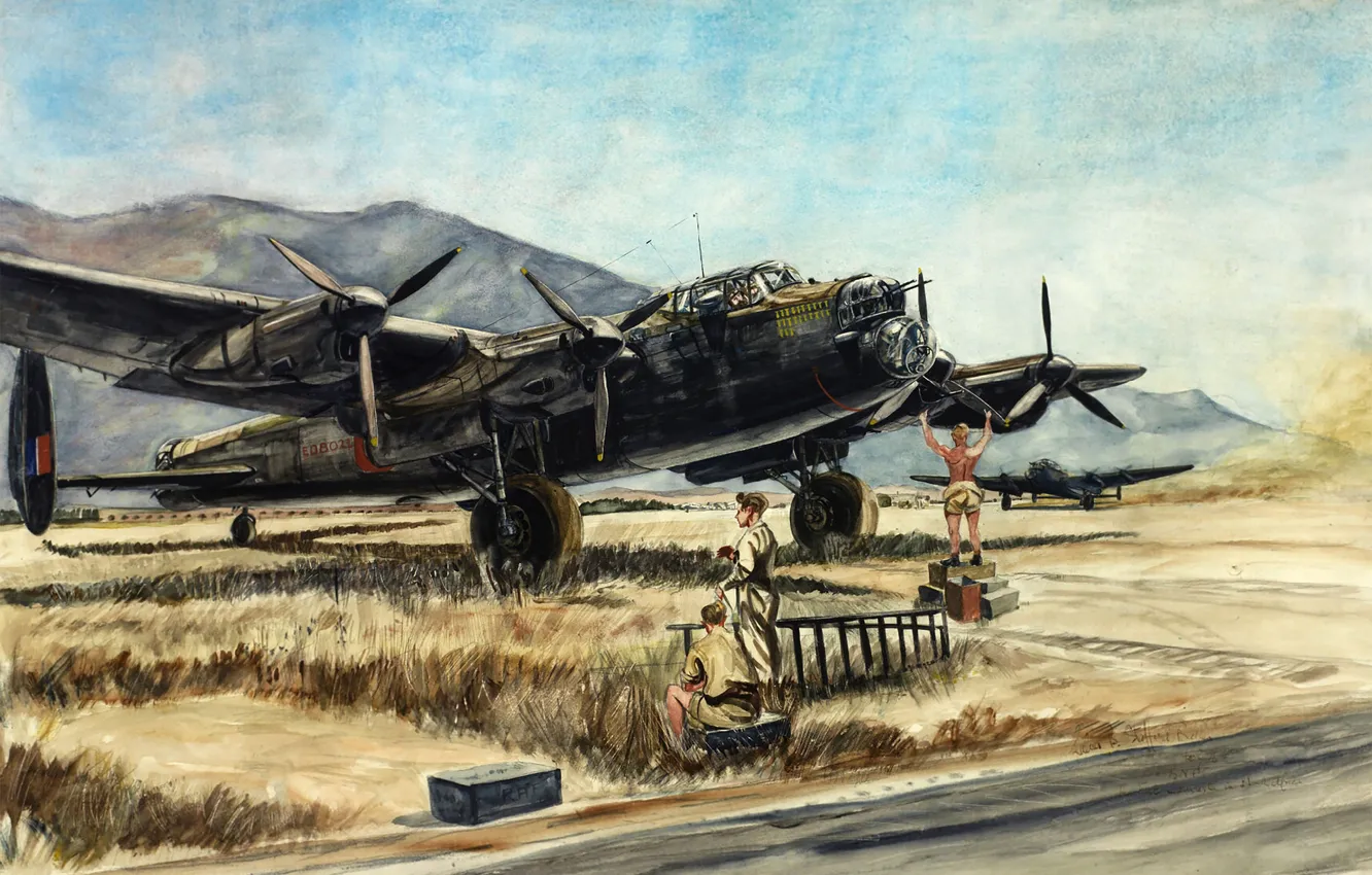 Photo wallpaper bomber, Australia, four-engine, 1943, heavy, Avro Lancaster