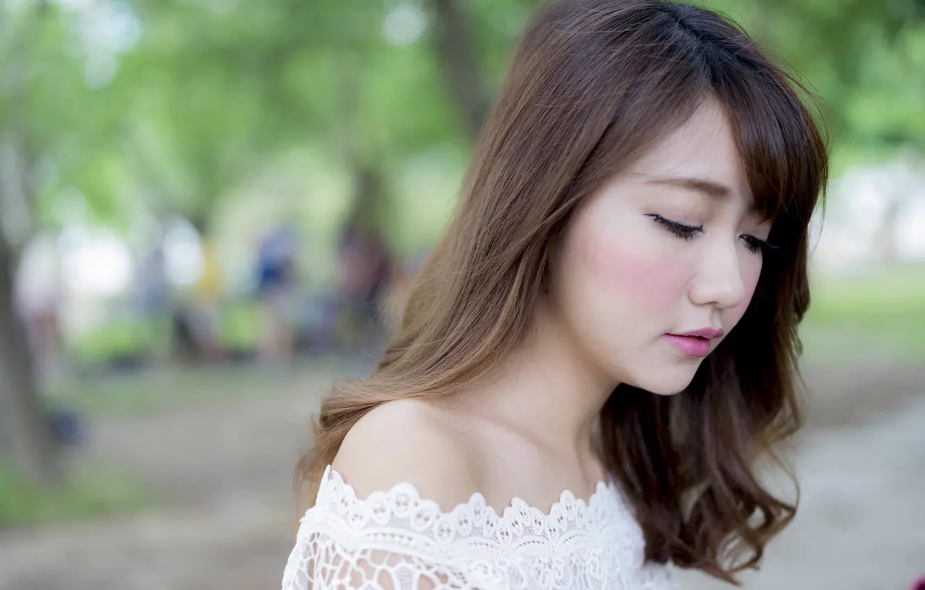 Photo wallpaper portrait, asian, mood, face, women