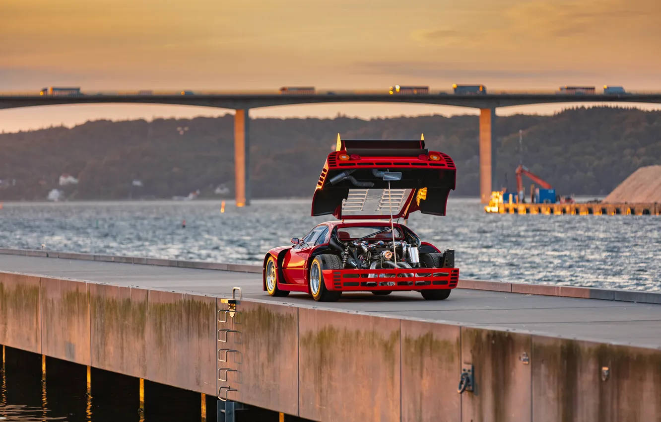 Photo wallpaper Ferrari, supercar, Supercar, Evolution, 1985, the only instance, Ferrari 288 GTO, The only instance