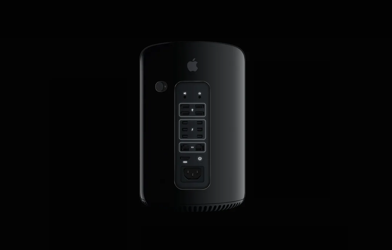 Photo wallpaper computer, white, black, dark, apple, Apple, backlight, dark