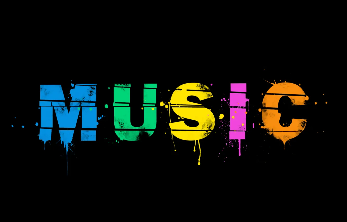Photo wallpaper music, background, paint, minimalism, Music, words