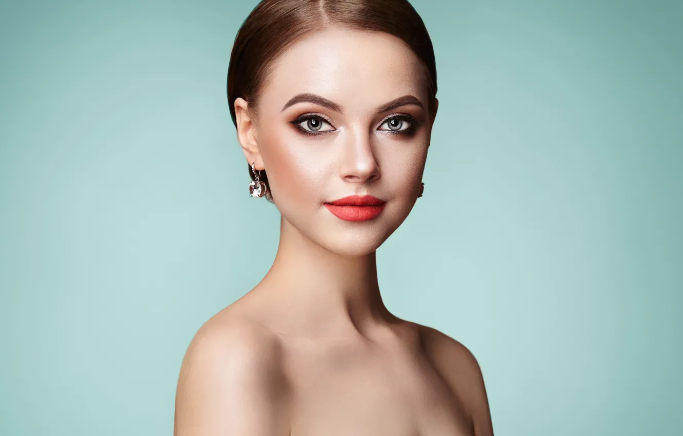 Photo wallpaper girl, face, makeup, hairstyle, photo session, Oleg Gekman