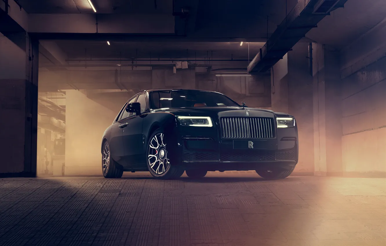 Photo wallpaper Rolls Royce, Ghost, Black Badge, 2023, Rolls Royce Ghost Black Badge