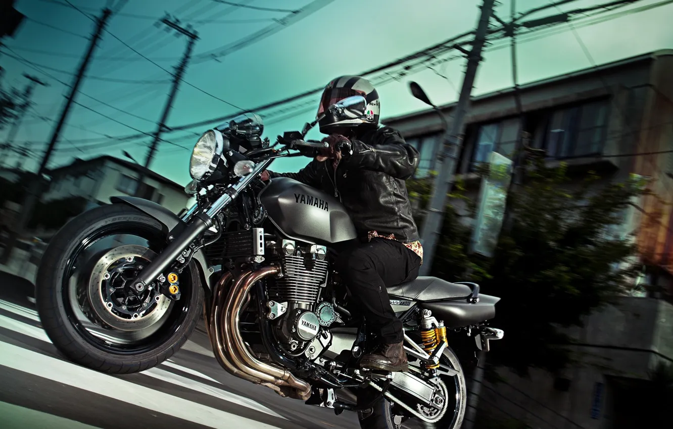 Photo wallpaper Yamaha, motorcycle, speed, classic, Moto, xjr1300