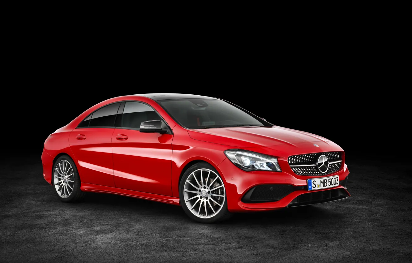 Photo wallpaper red, background, Mercedes-Benz, Mercedes, AMG, C117, CLA-Class