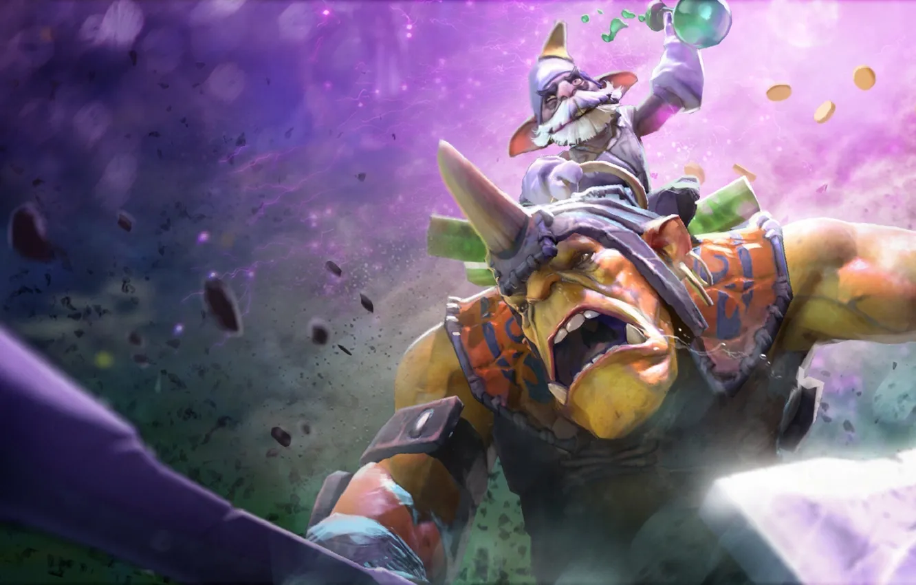 Photo wallpaper the game, art, game, Valve, art, dota2, defence of the ancients, Alchemist