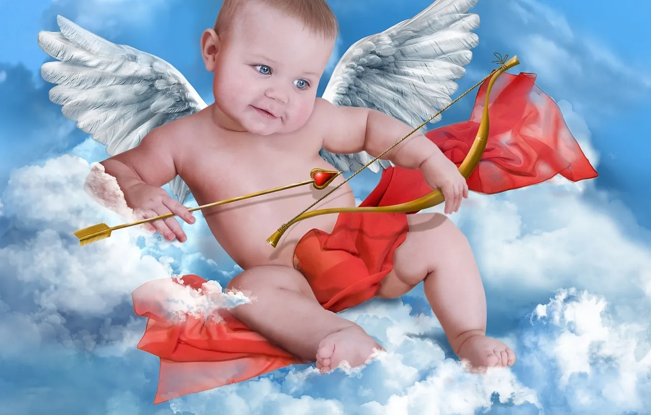 Photo wallpaper bow, arrows, Cupid