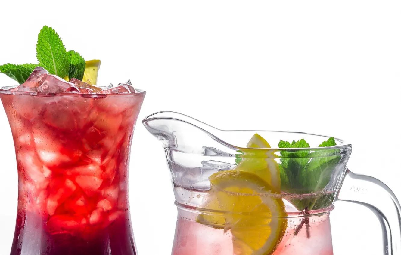 Photo wallpaper ice, drink, pitcher, mint, lemonade