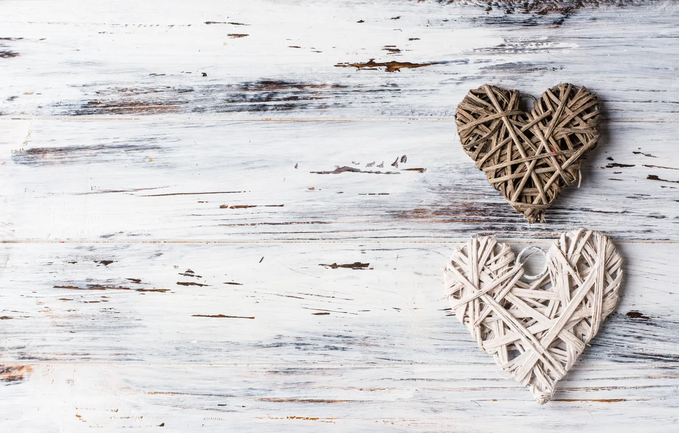 Photo wallpaper love, heart, hearts, love, wood, romantic, hearts, wooden