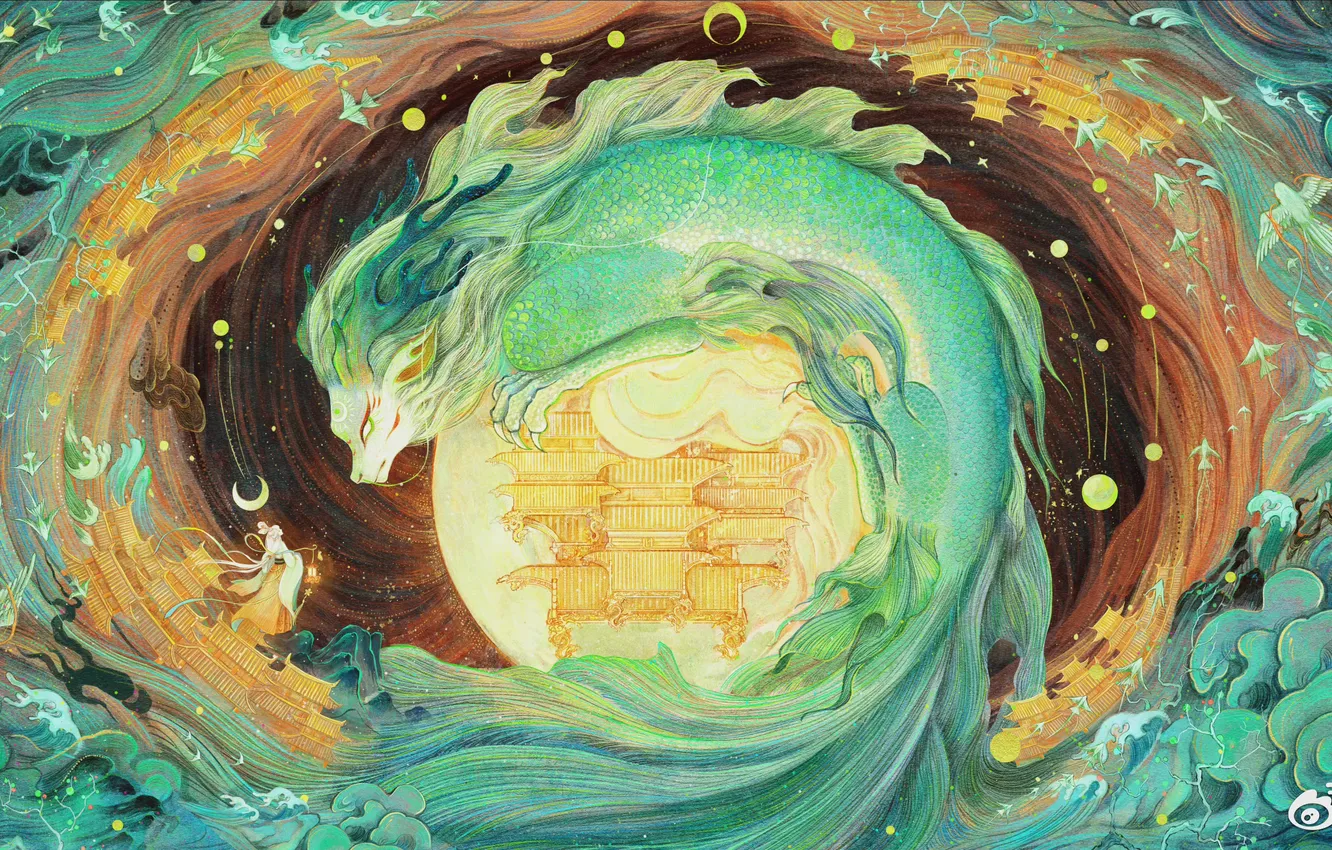Photo wallpaper dragon, protection, being