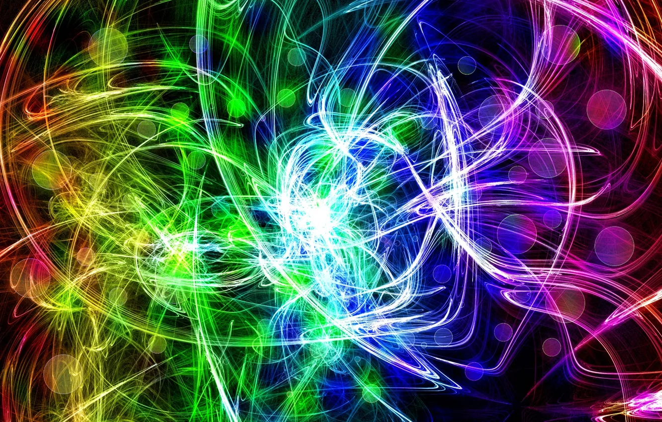 Photo wallpaper light, line, pattern, color, fractal