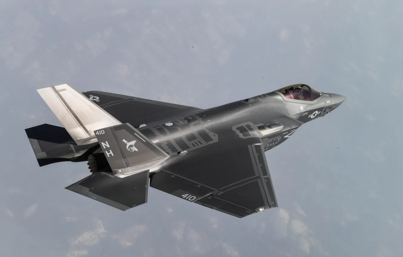 Photo wallpaper fighter, US NAVY, F-35C Lightning II