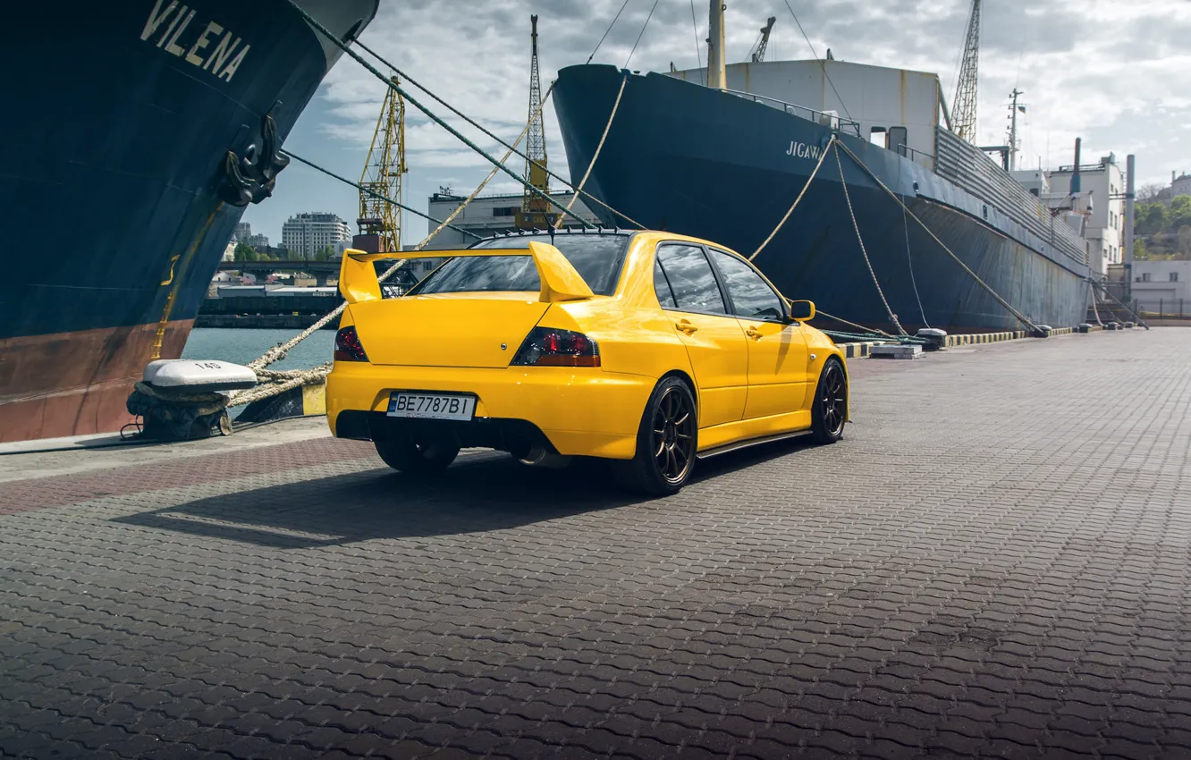 Photo wallpaper Rear view, Port, Lancer evolution IX