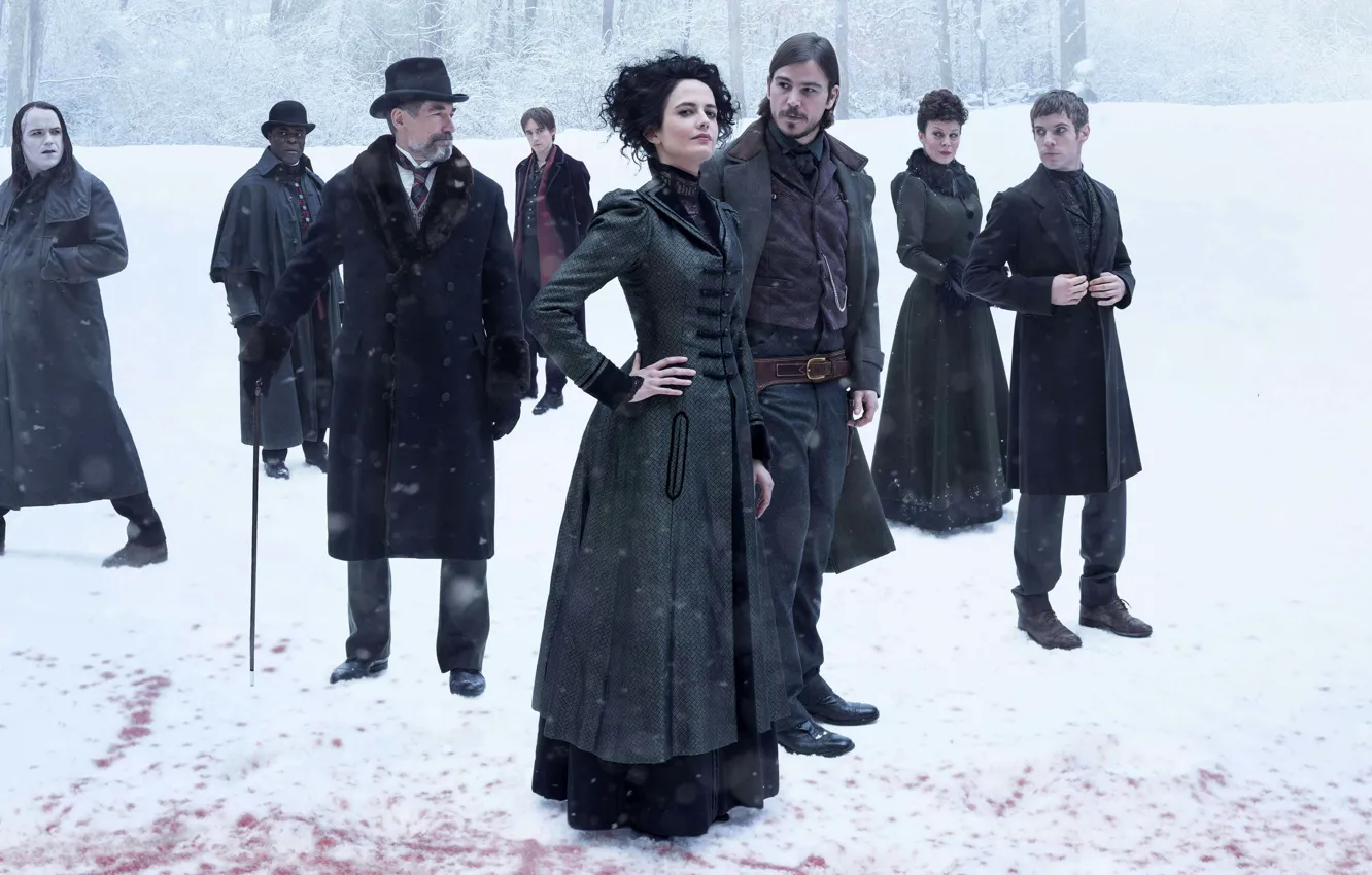 Photo wallpaper snow, horror, the series, poster, drama, Josh Hartnett, Timothy Dalton, Eva Green