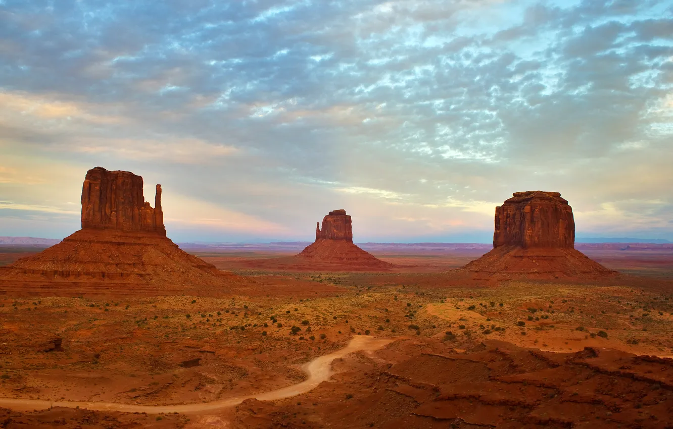 Photo wallpaper mountains, AZ, Arizona, Utah, Monument Valley, deserts