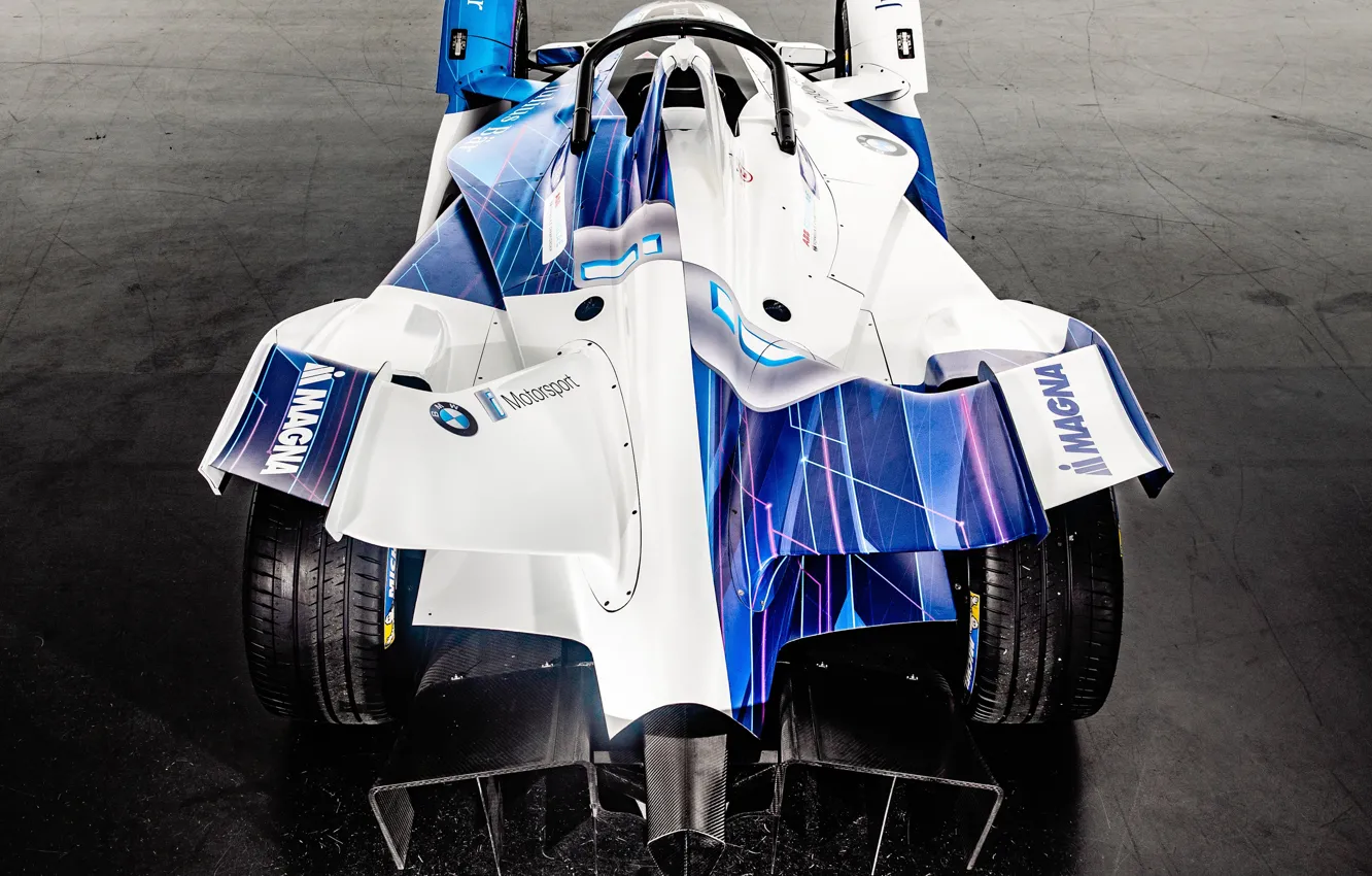 Photo wallpaper rear view, 2018, Formula E, Electric Race Car, BMW iFE.18