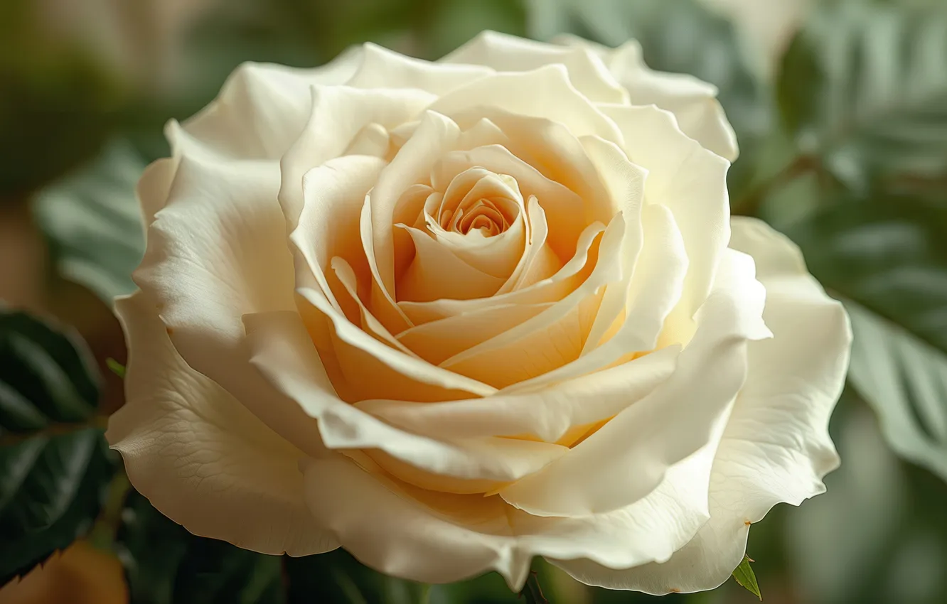 Photo wallpaper rose, white, flowers, bud