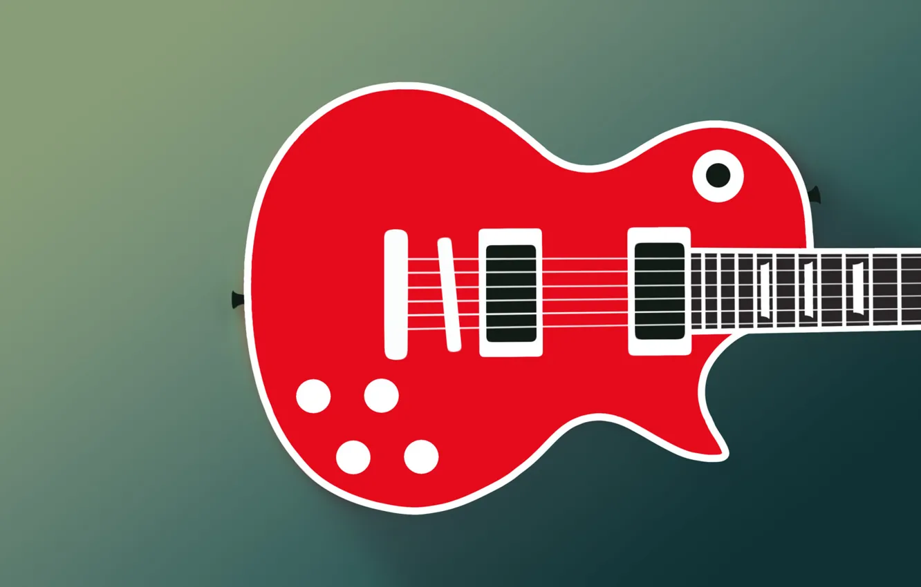 Photo wallpaper guitar, gibson, The Paul, flat, flat design
