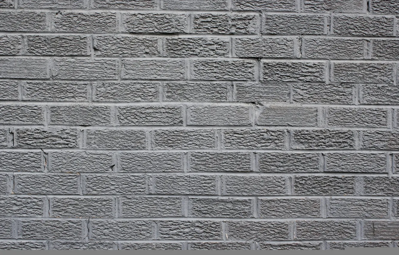 Photo wallpaper wall, pattern, gray, brick