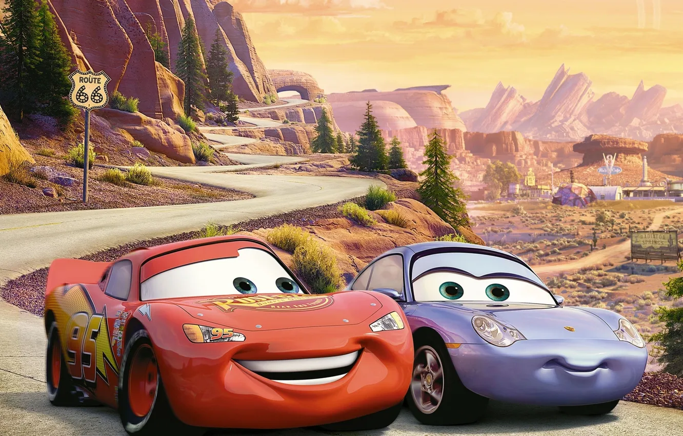 Photo wallpaper cartoon, sport, Pixar, Lightning, racing, Cars 2, Cars 2, Walt Disney