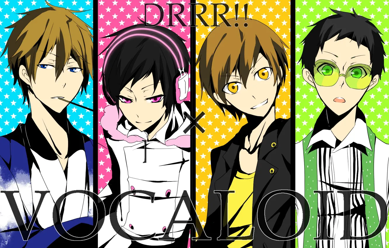 Photo wallpaper collage, art, characters, Durarara, Durarara, Of Izaya Orihara, Masaomi Kedar, Mikado Ryugamine