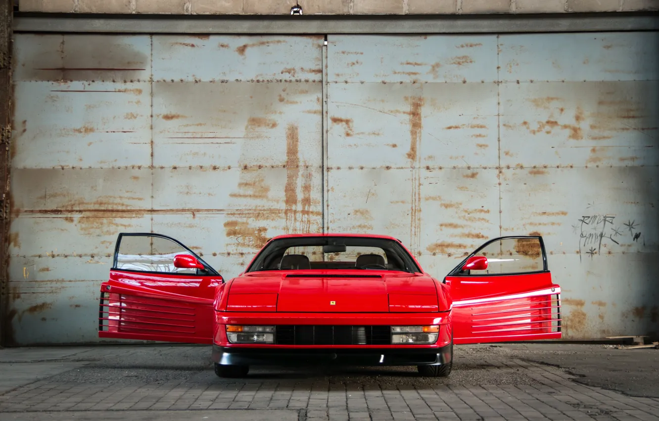 Photo wallpaper Ferrari, Red, Testarossa