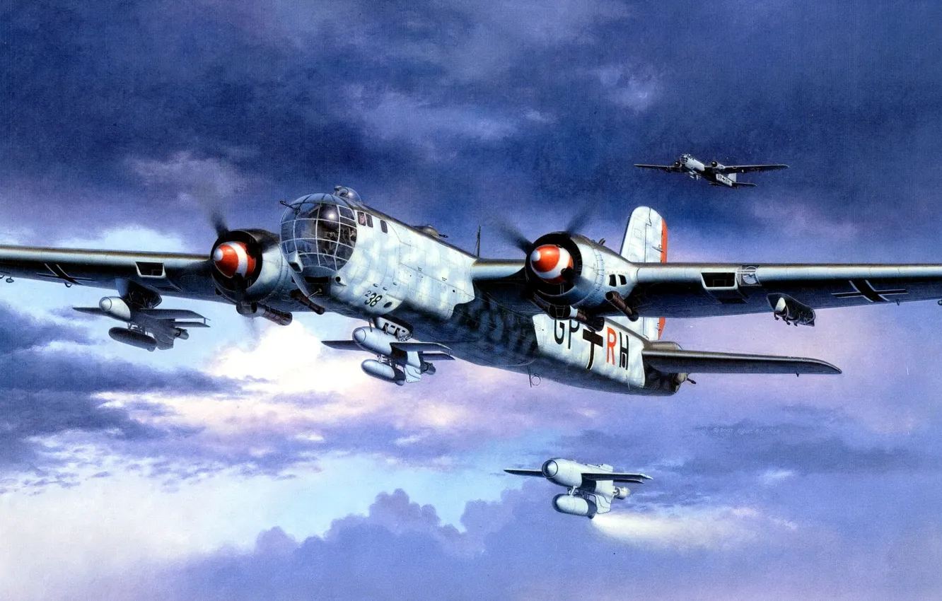 Photo wallpaper air force, he 177, heinkel