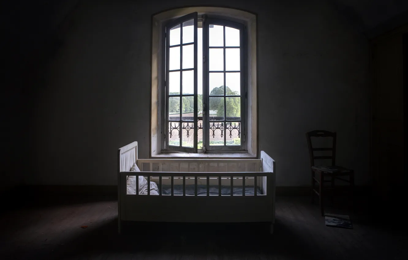 Photo wallpaper room, bed, chair