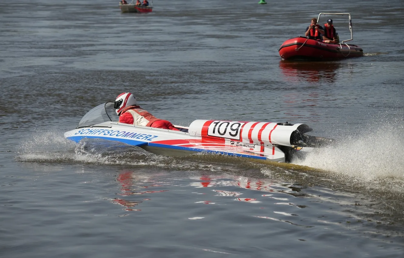 Photo wallpaper race, boat, speed