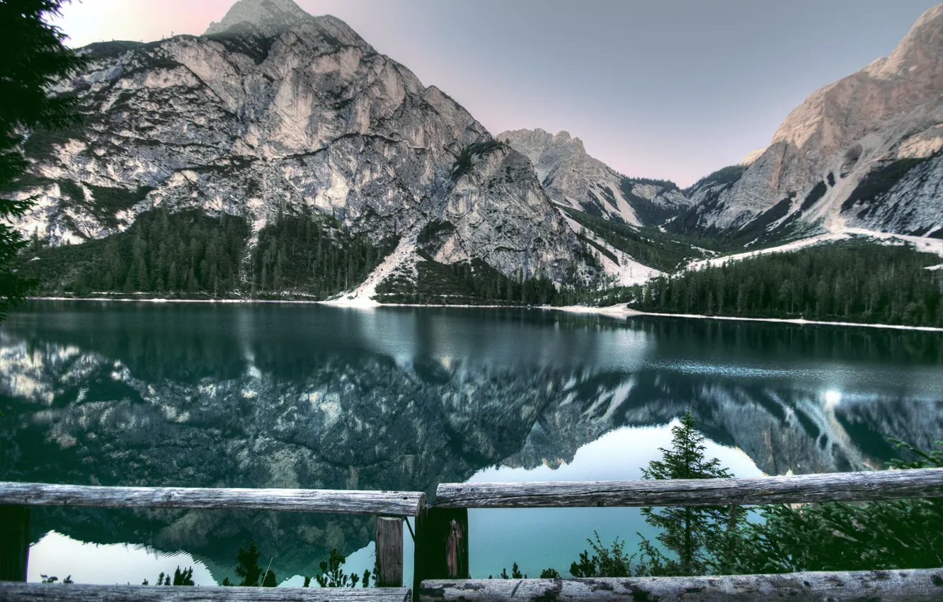 Photo wallpaper mountains, lake, reflection, mountains, lake, reflection, beautiful landscape, beautiful landscape